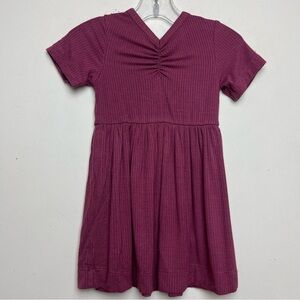 Kate Quinn Maroon Burgundy Dress Size 2T Short Sleeve Ribbed Modal 6-12 Months